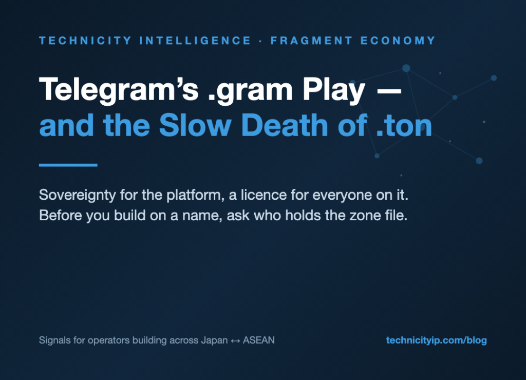 Telegram’s .gram Application Is a Sovereignty Play — and a Slow Obituary for .ton